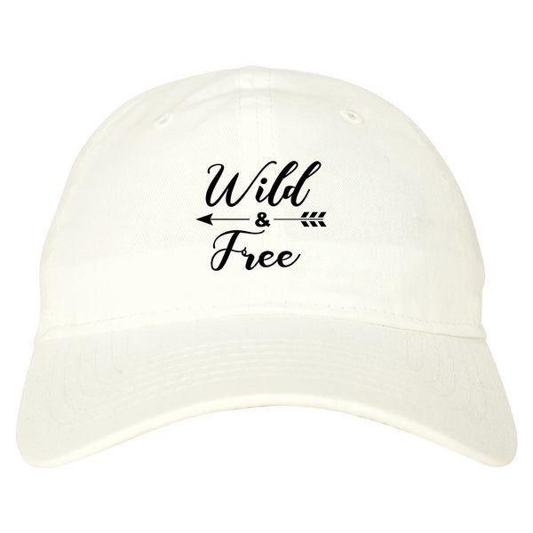 Wild And Free Arrow white dad hat