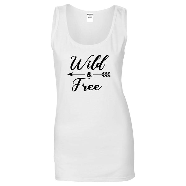 Wild And Free Arrow White Womens Tank Top