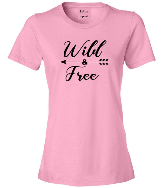 Wild And Free Arrow Pink Womens T-Shirt