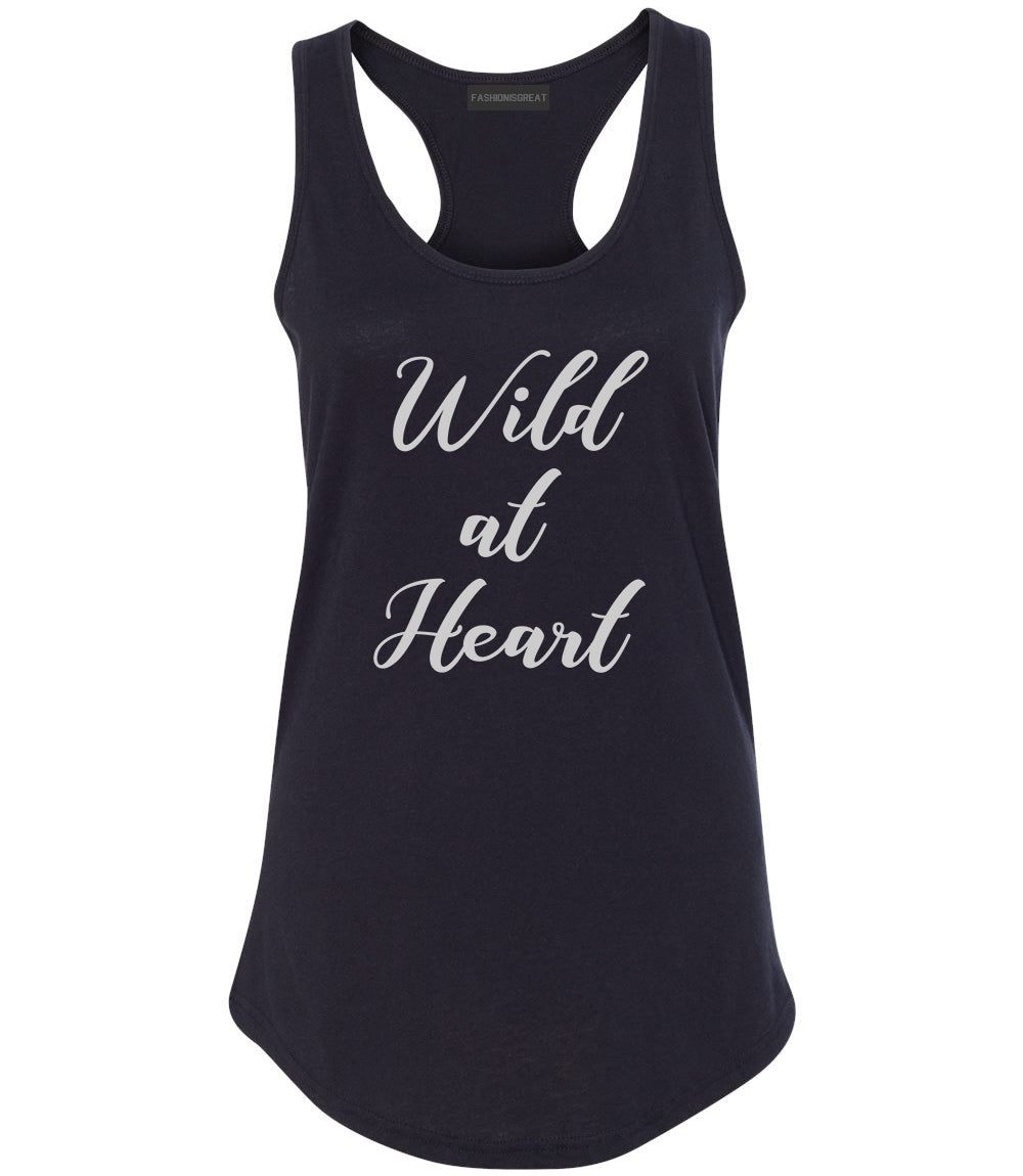 Wild At Heart Black Racerback Tank Top