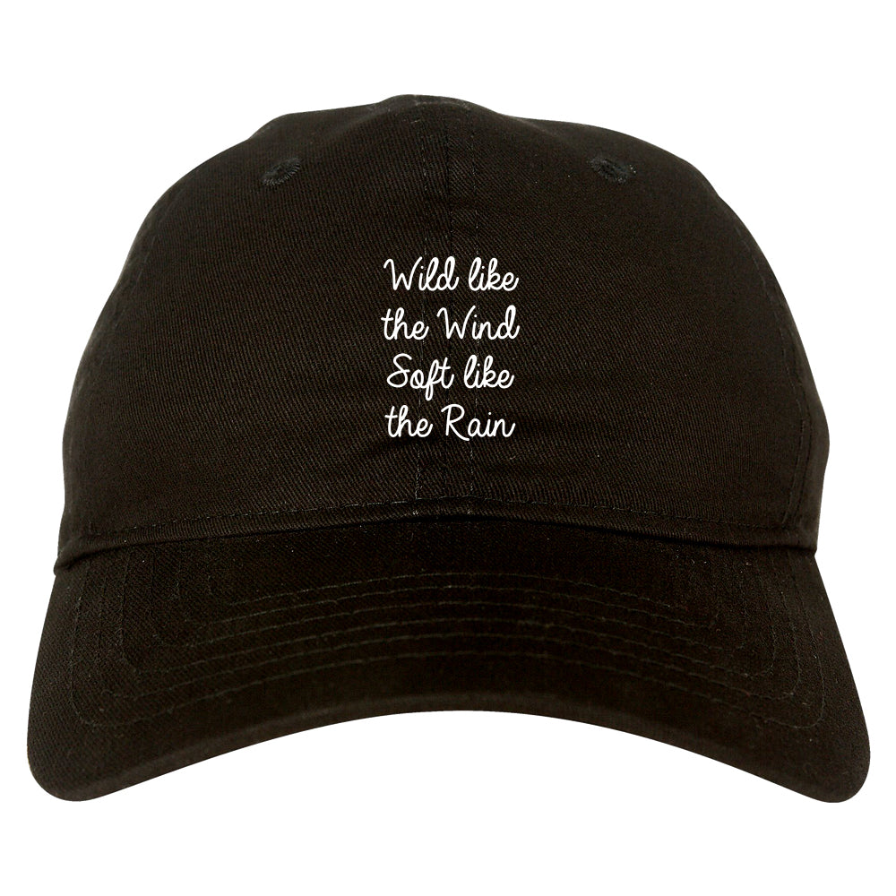 Wild Like Wind Spirit Hippie Vibes black dad hat