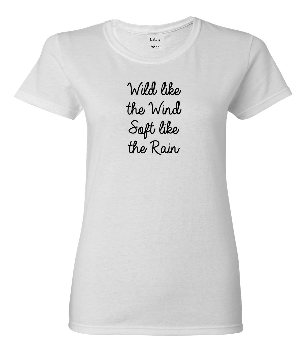 Wild Like Wind Spirit Hippie Vibes White Womens T-Shirt