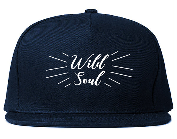 Wild Soul Quote Blue Snapback Hat