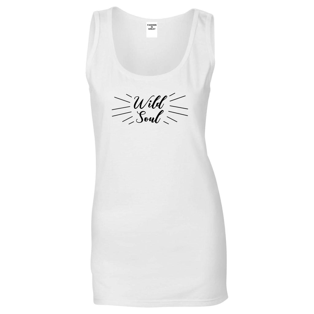 Wild Soul Quote White Womens Tank Top