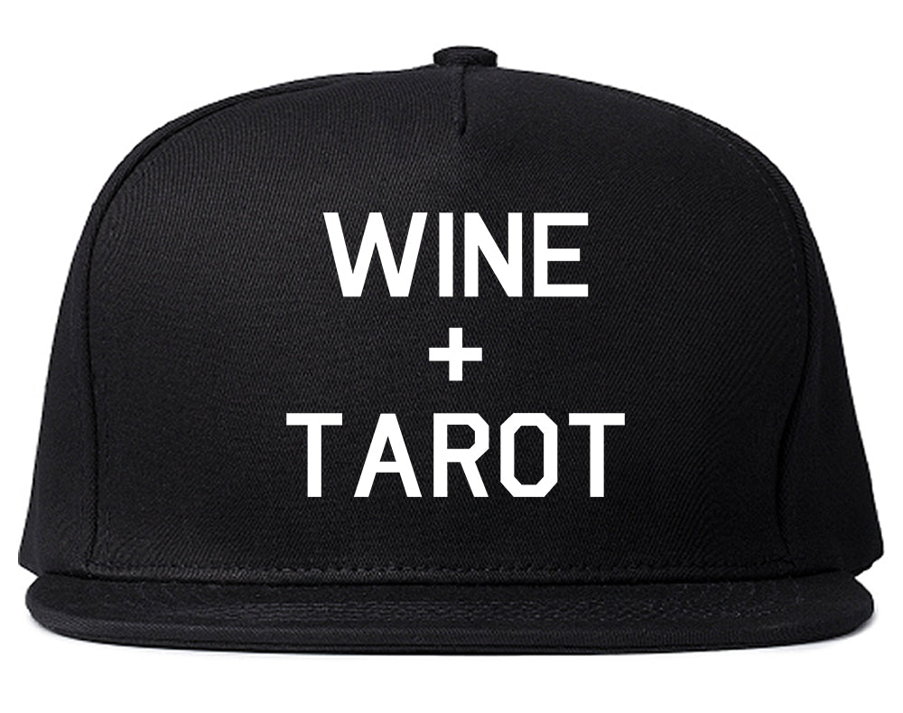Wine And Tarot Cards Black Snapback Hat