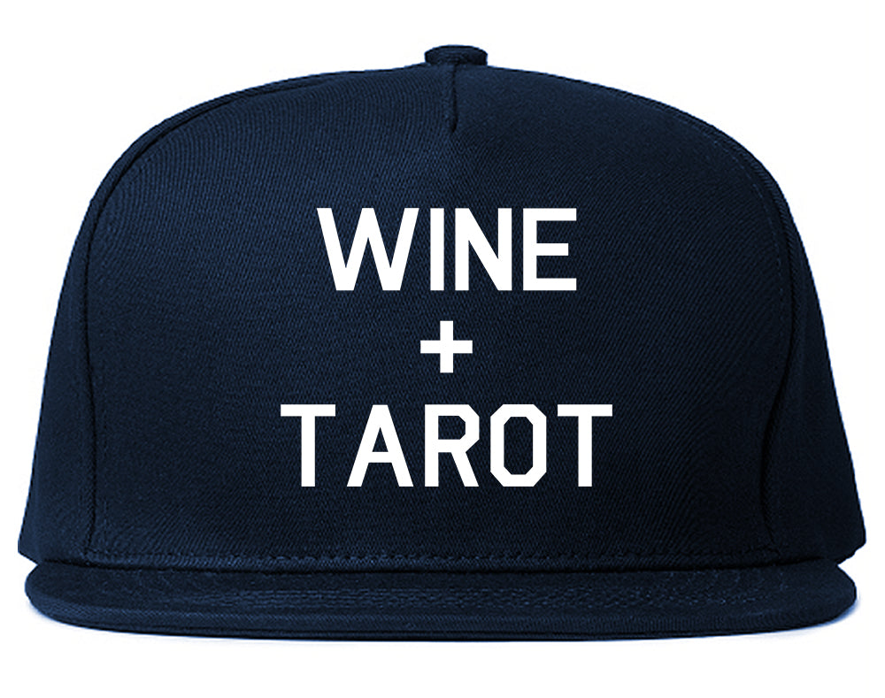Wine And Tarot Cards Blue Snapback Hat