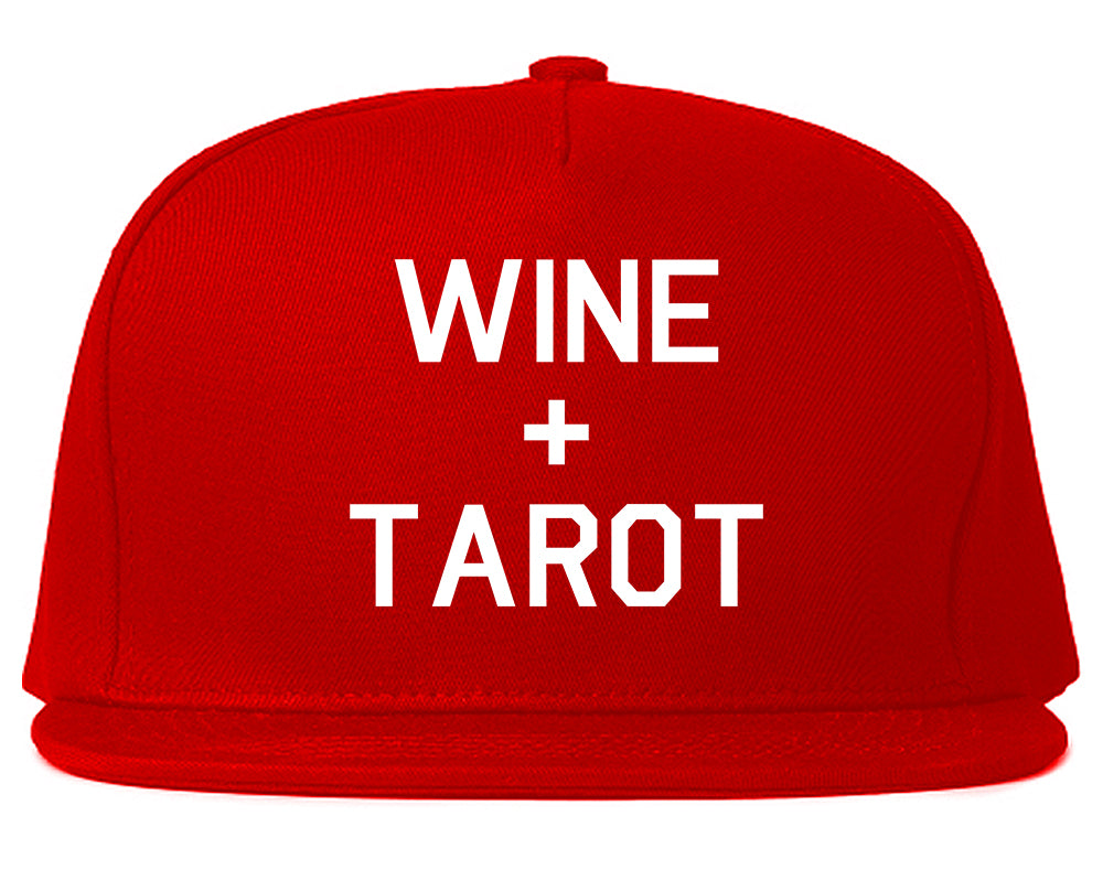Wine And Tarot Cards Red Snapback Hat