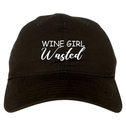 Wine Girl Wasted Funny Bachelorette Bridesmaid Black Dad Hat