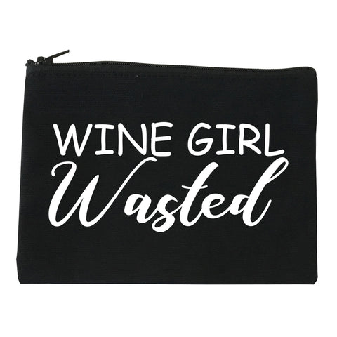 Wine Girl Wasted Funny Bachelorette Bridesmaid Black Makeup Bag