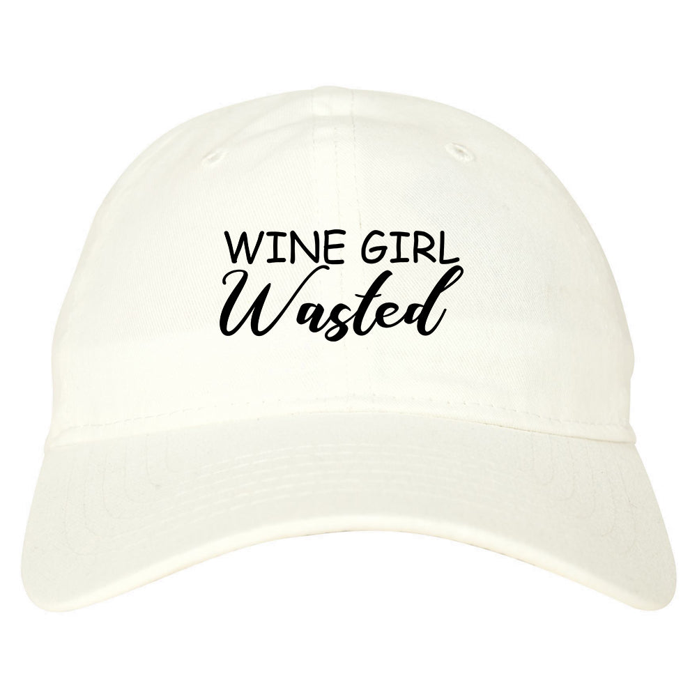 Wine Girl Wasted Funny Bachelorette Bridesmaid White Dad Hat
