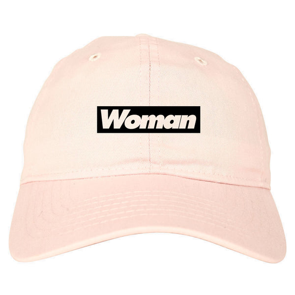 Woman Red Box Logo Dad Hat Pink