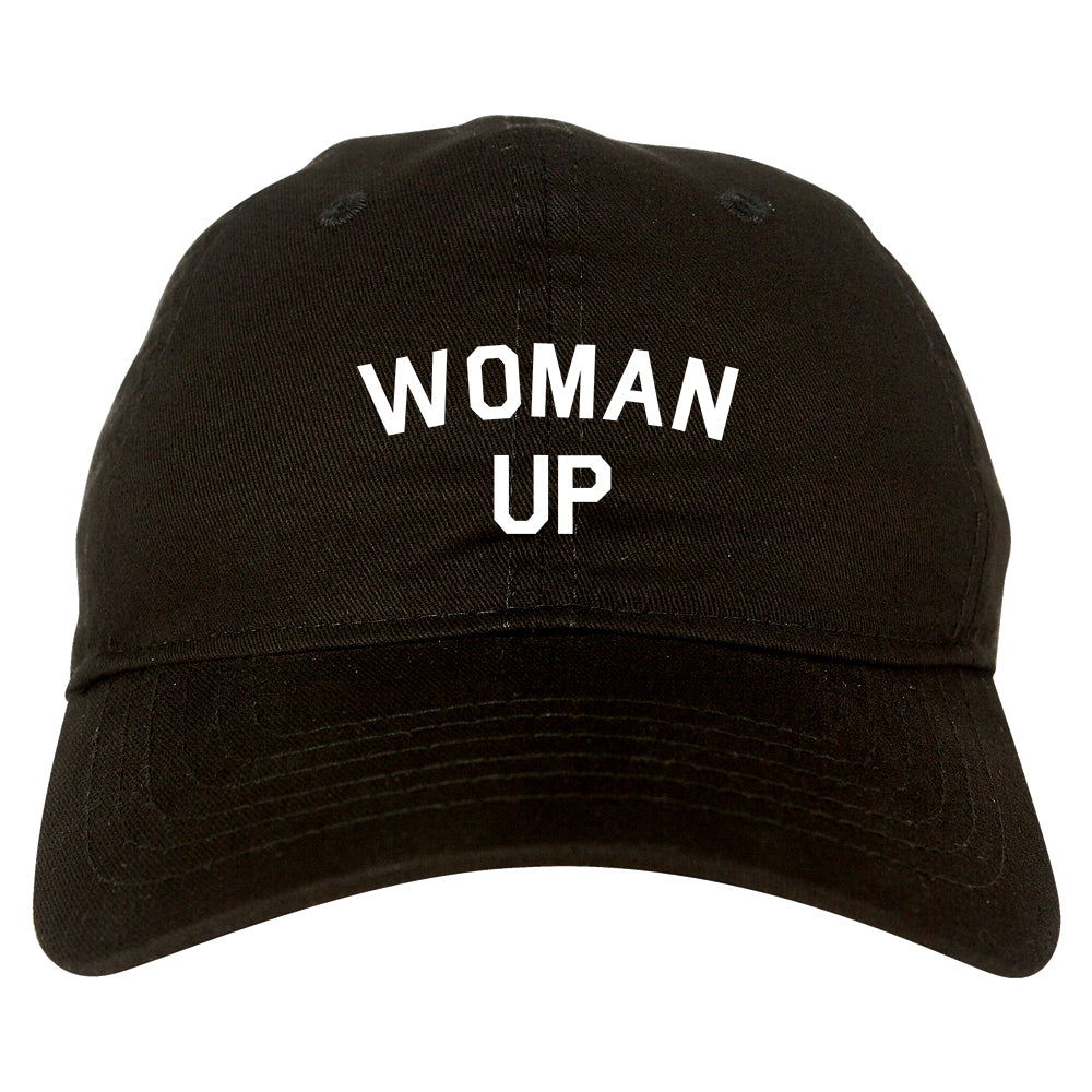 Woman Up Feminist Black Dad Hat
