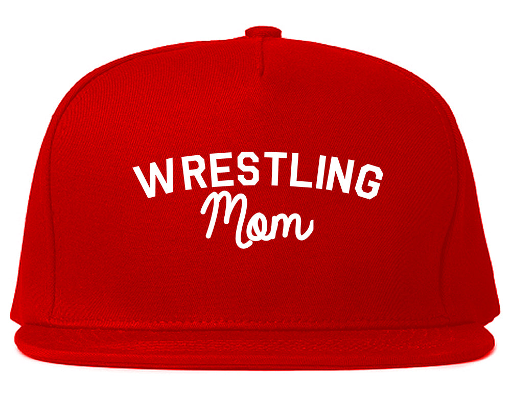 Wrestling Mom Sports Snapback Hat Red