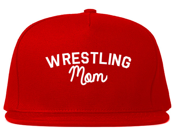 Wrestling Mom Sports Snapback Hat Red