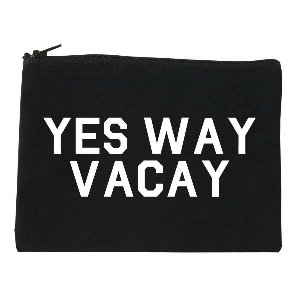 Yes Way Vacay Vacation Black Makeup Bag
