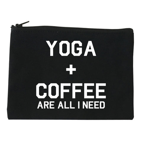 Yoga And Coffee black Makeup Bag