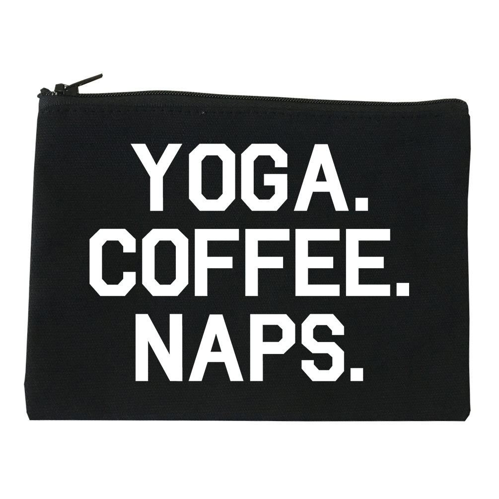 Yoga Coffee Naps Black Makeup Bag