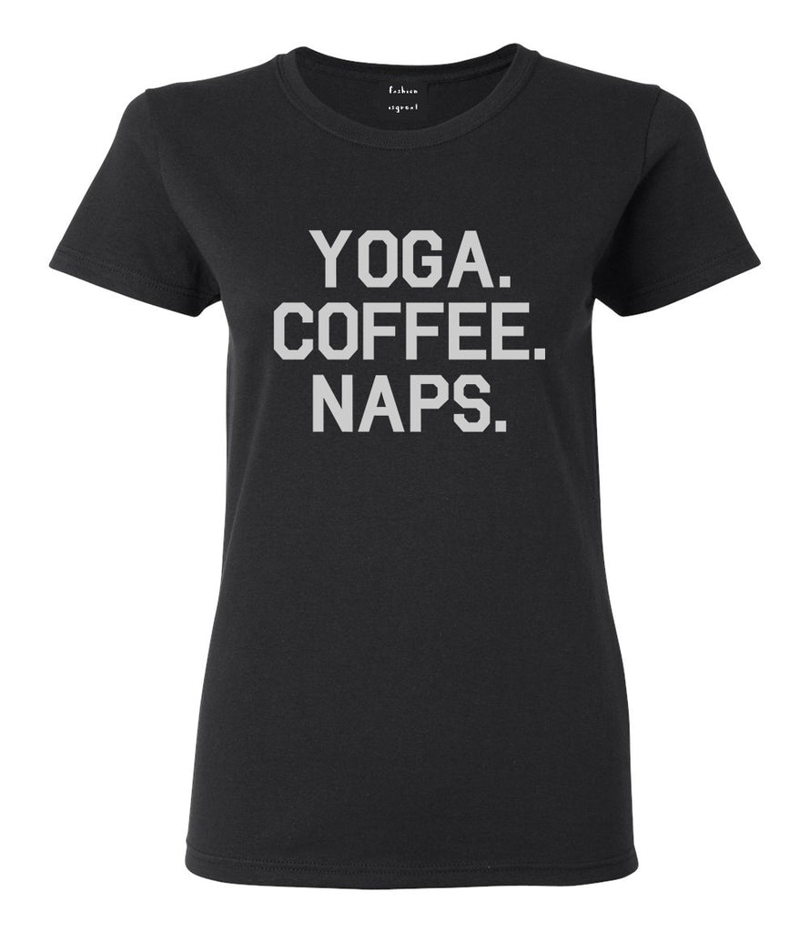 Yoga Coffee Naps Black T-Shirt