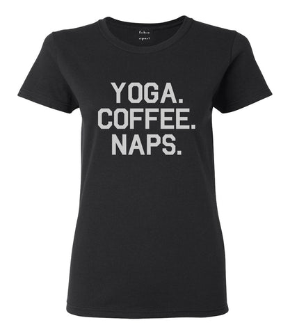 Yoga Coffee Naps Black T-Shirt
