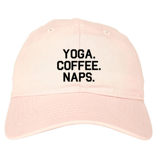 Yoga Coffee Naps Pink Dad Hat
