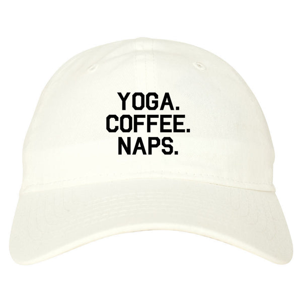 Yoga Coffee Naps White Dad Hat