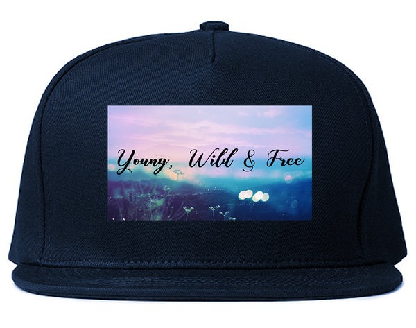 Young Wild Free Spirit Blue Snapback Hat