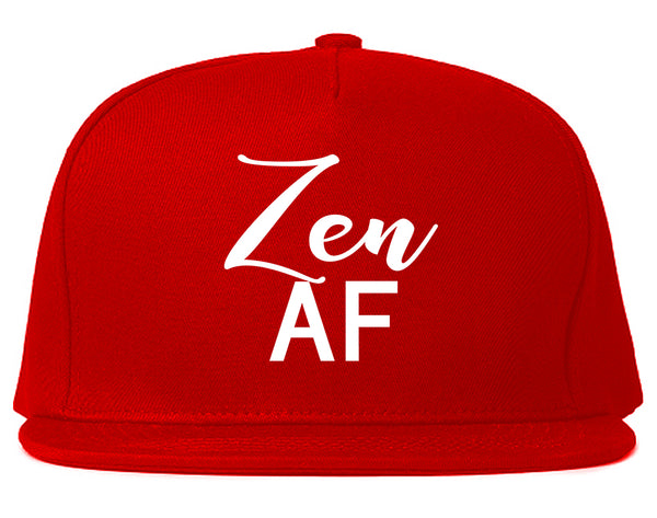 Zen AF Yoga Meditation Red Snapback Hat