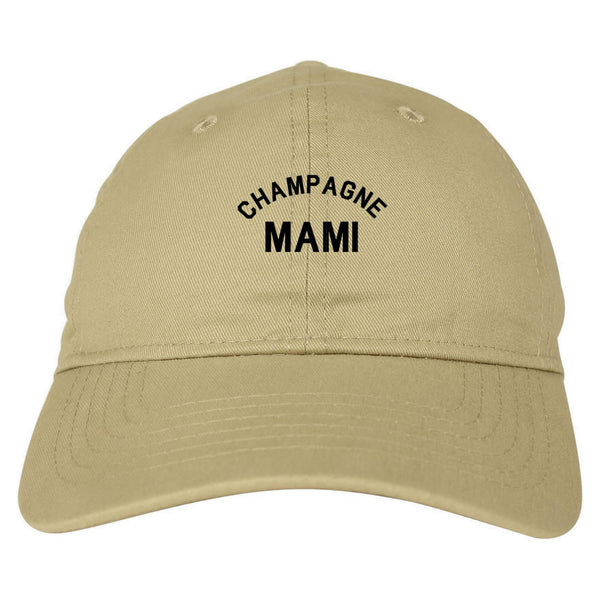 Champagne Mami Baseball Cap Dad Hat Black Khaki