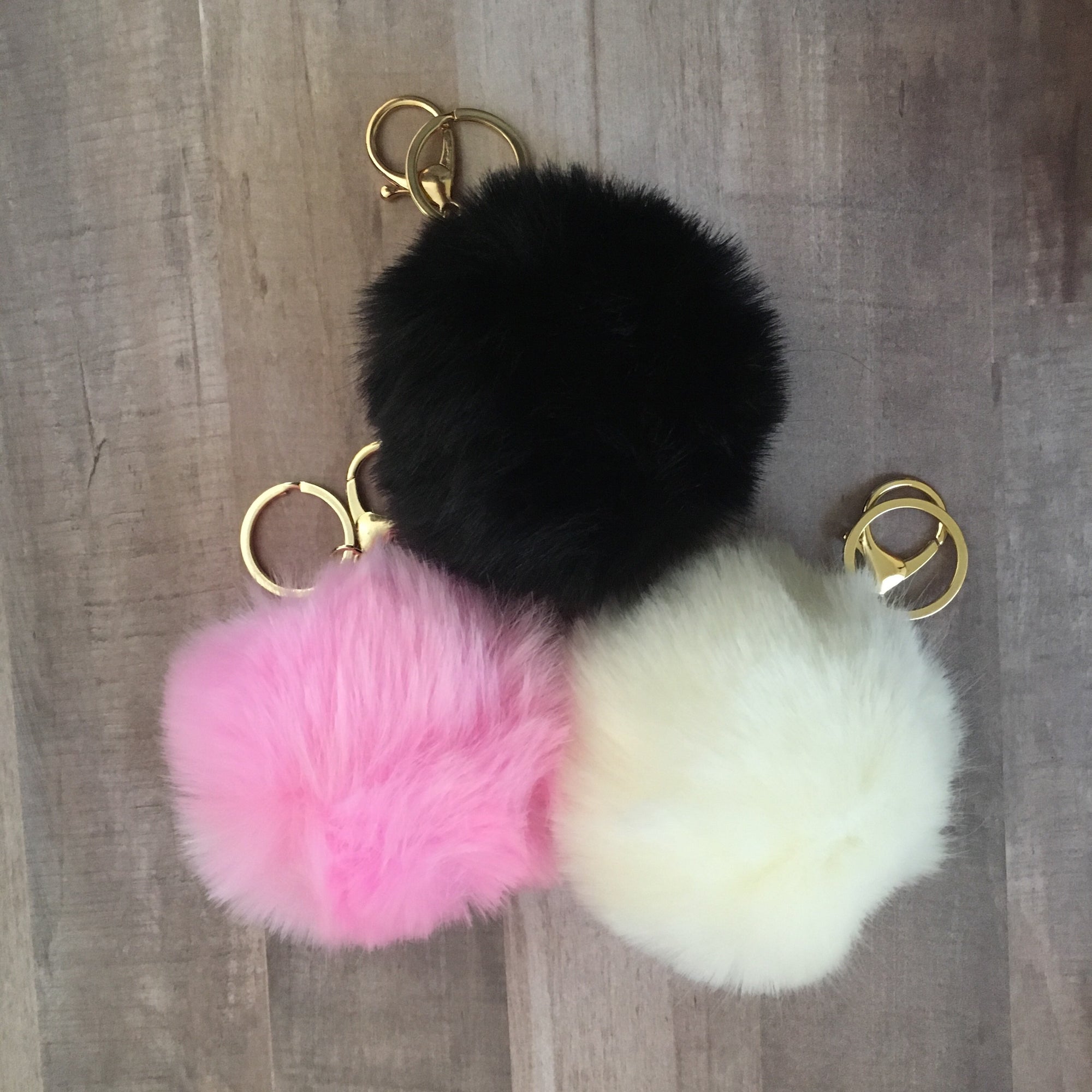 Faux Fur Ball Bag Charm