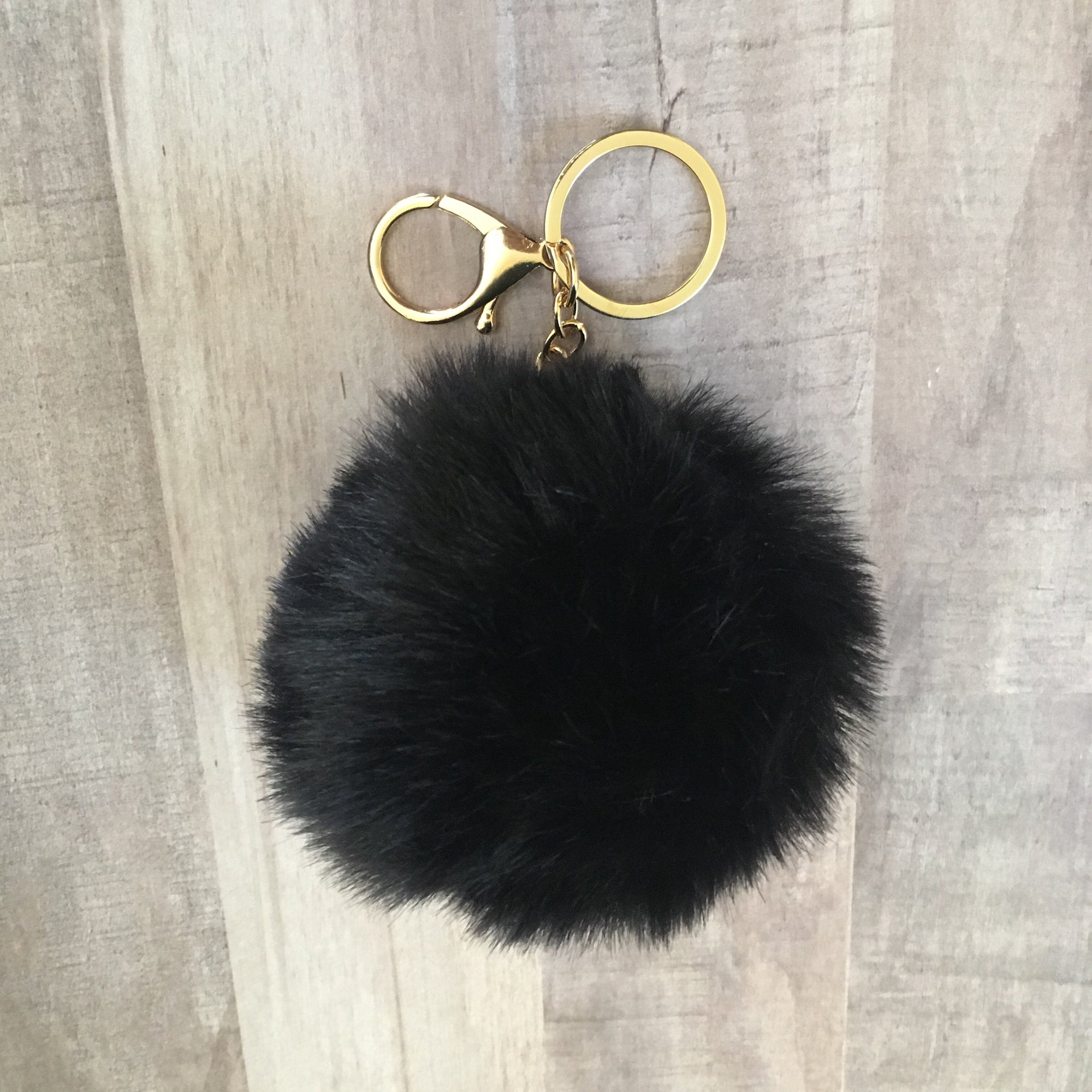 Faux Fur Ball Bag Charm