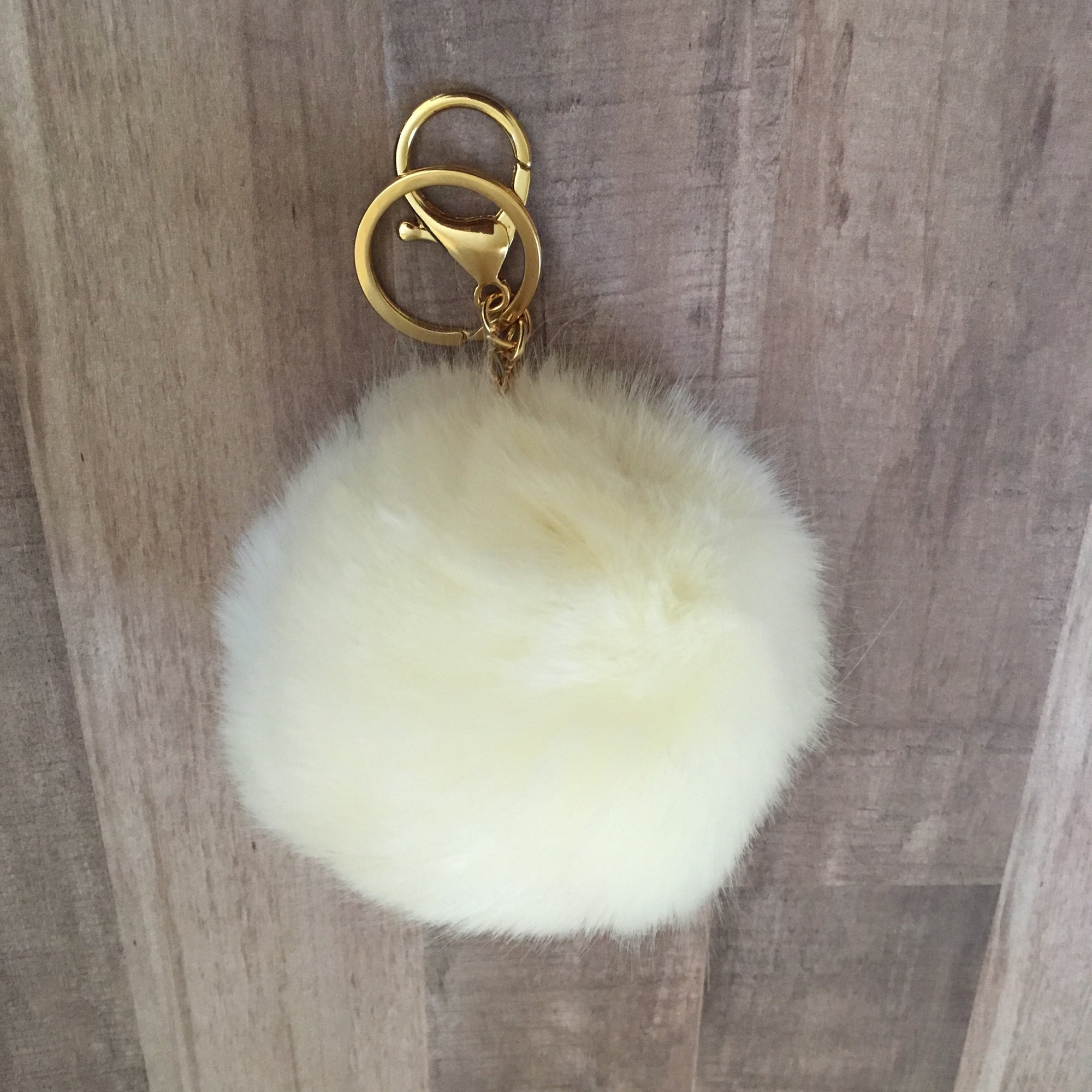 Faux Fur Ball Bag Charm