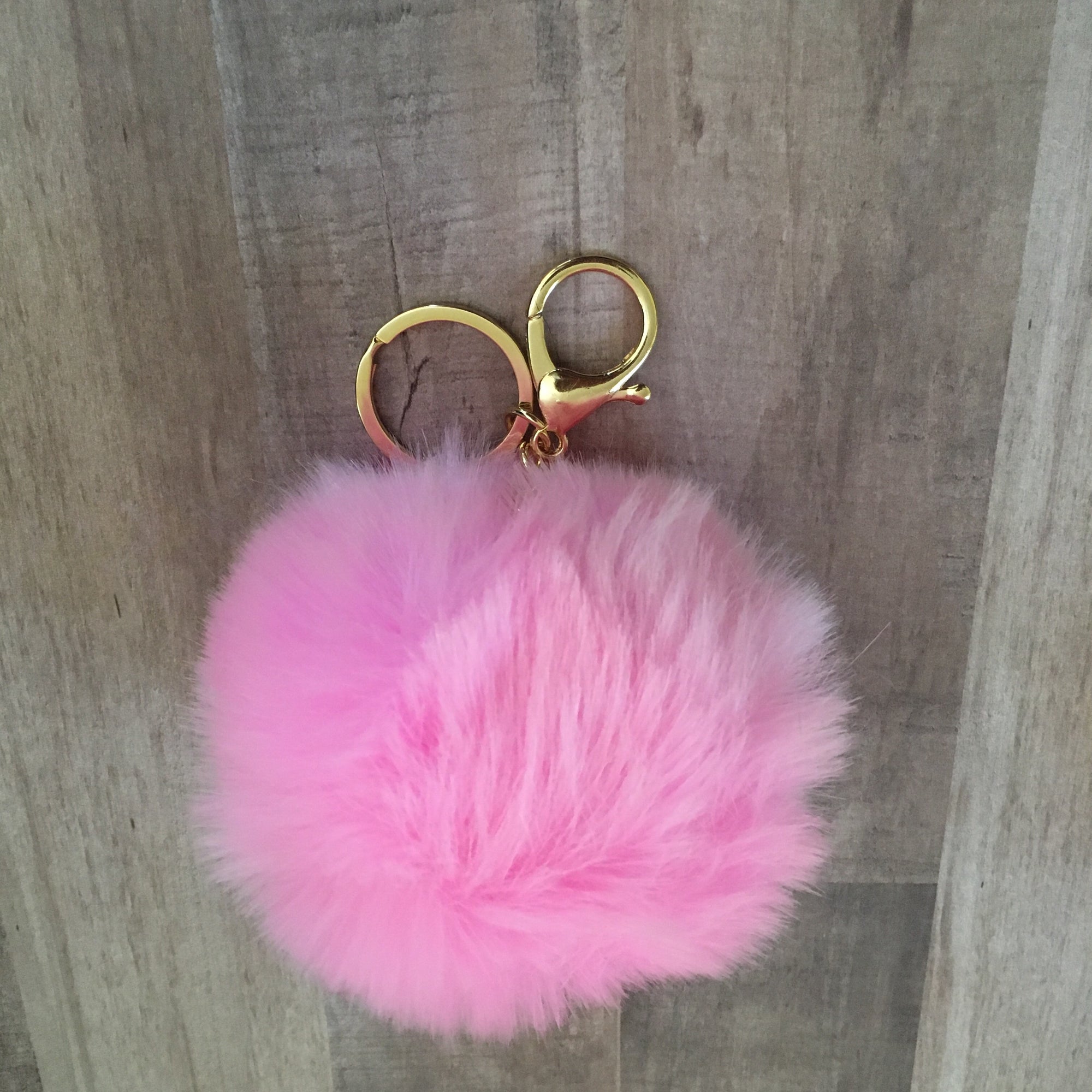 Faux Fur Ball Bag Charm