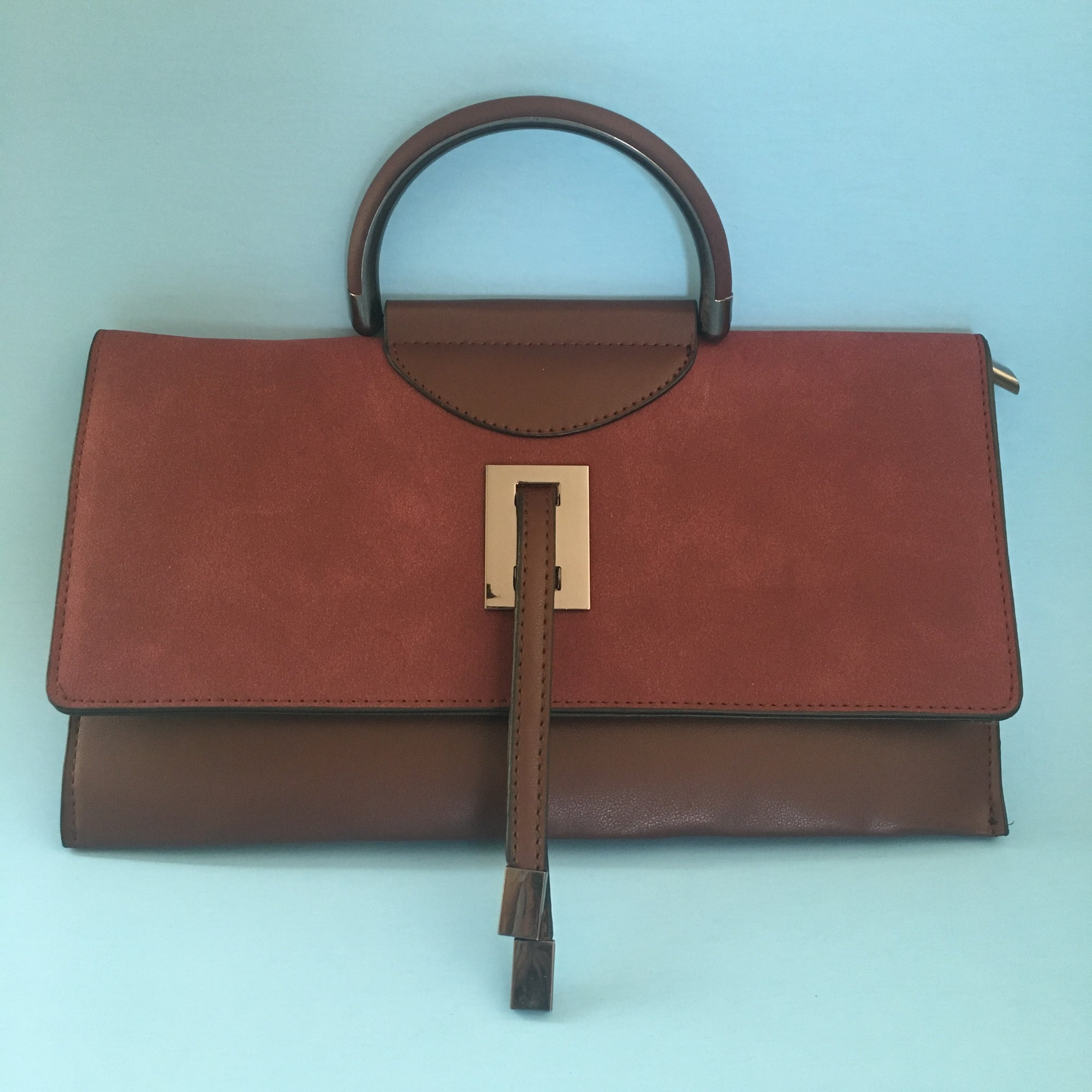 Burgundy Long Envelope Clutch