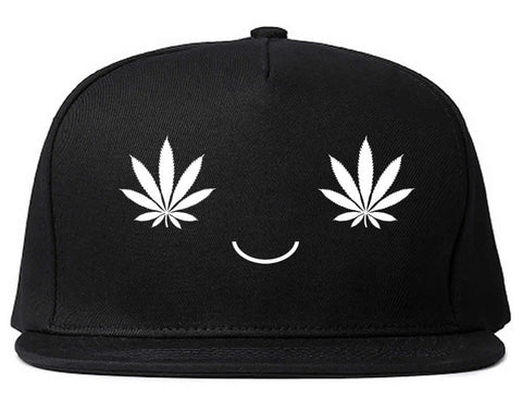 Weed Smiley Face Snapback
