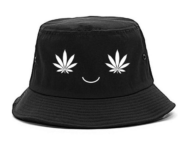 Weed Smiley Face Bucket Hat
