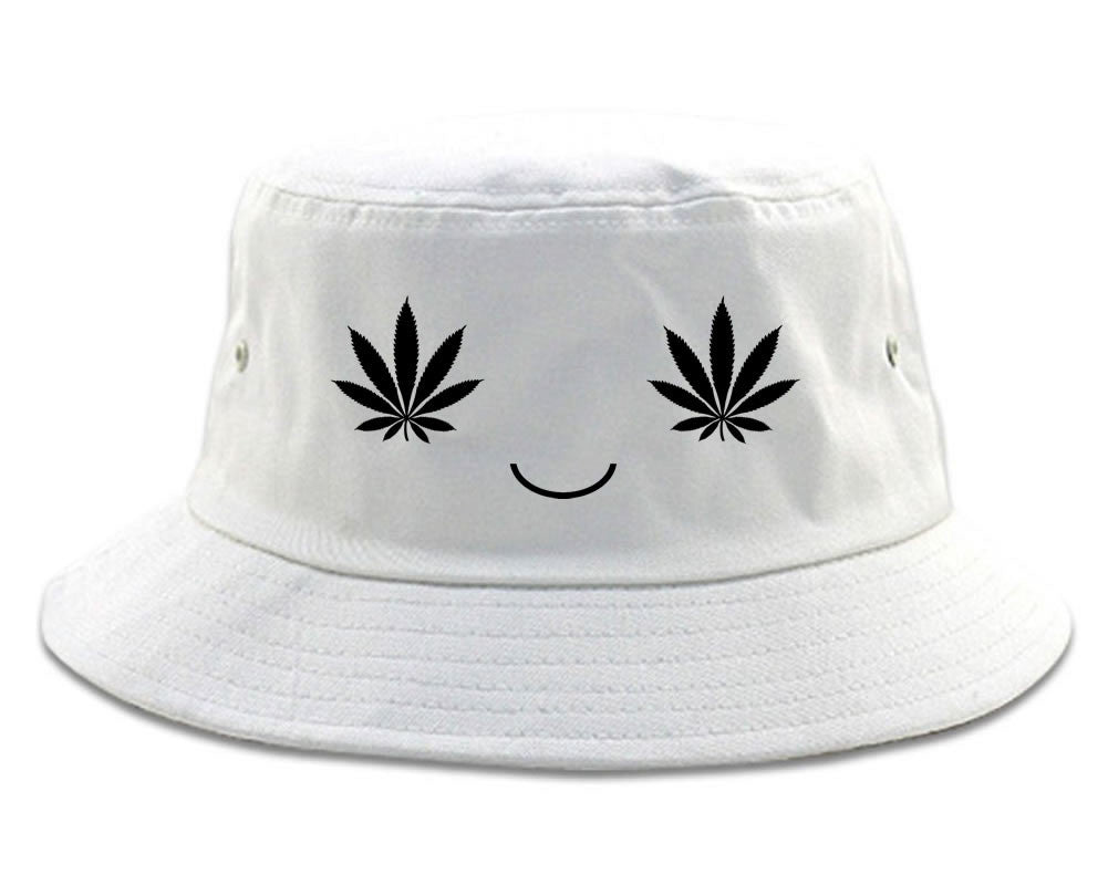 Weed Smiley Face Bucket Hat